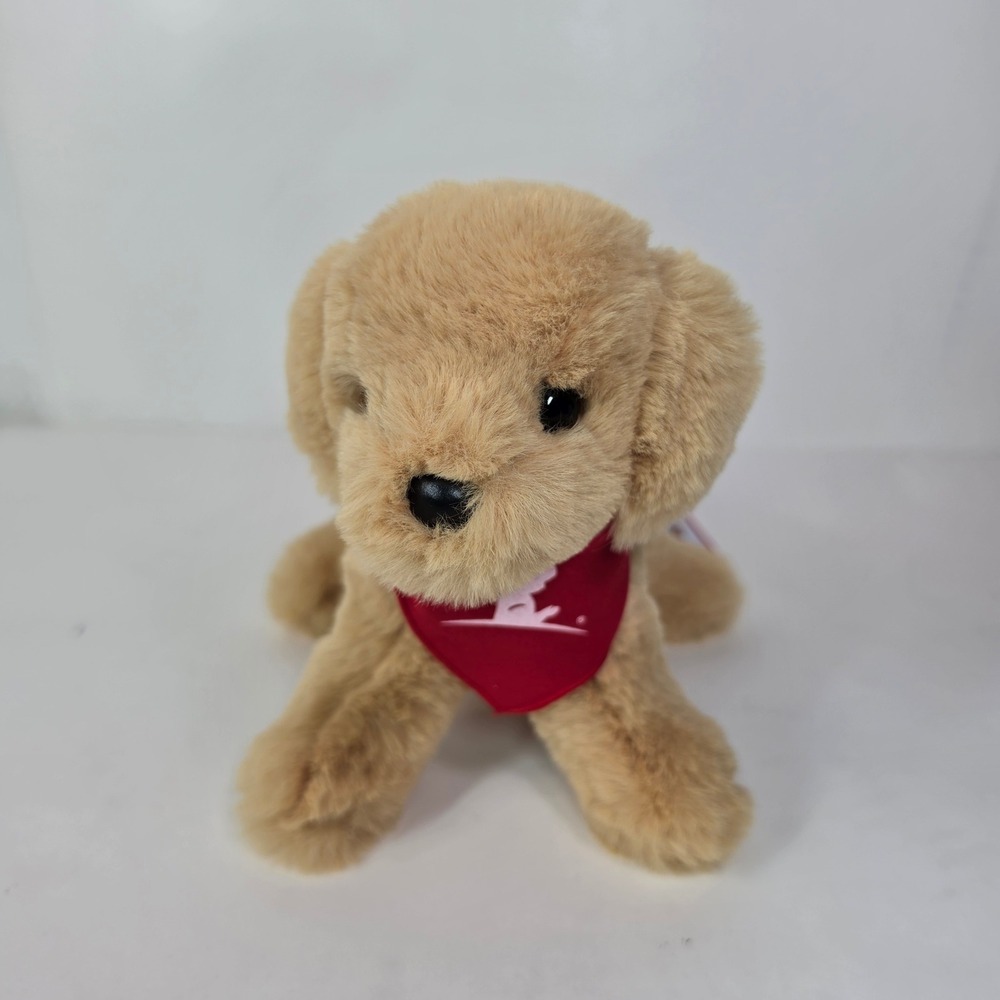 Douglas Cuddle Toy Yellow Lab Plush Dog Red Bandana Mini Stuffed Animal NWT